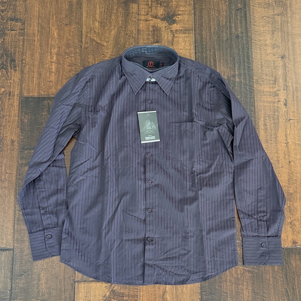 Men's Classic Dark Purple Dress Shirt
